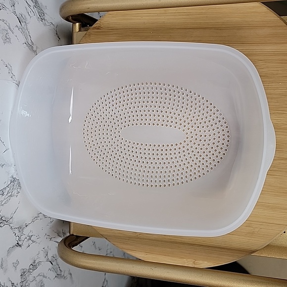 NWOT Tupperware CheeSmart Cheese Smart Large Low Rectangular Keeper Container - Picture 5 of 7